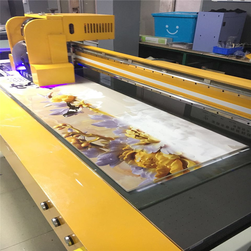 大型玻璃瓷砖背景墙印花机器设备 8色数码平板UV打印机